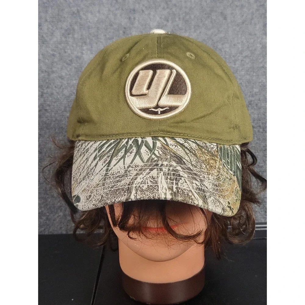 GameGuard Outdoors Hat Men OS Olive Green Embroidered Logo Camo Bill Hunting Cap